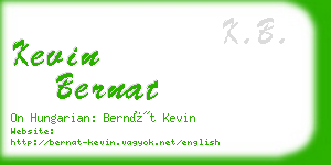 kevin bernat business card